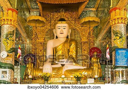 Riesiger Buddha in Shin Pin Nan Kain, Sagaing oder Sagaing, Mandalay, Myanmar, Asien View Large Photo Image Stock Photograph - Riesiger Buddha in Shin Pin Nan Kain, Sagaing oder Sagaing, Mandalay, Myanmar, Asien. Fotosearch