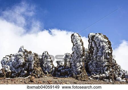 Roque de los Muchachos, Felsformation bedeckt mit Eis, La Palma, Kanarische Inseln, Spanien, Europa View Large Photo Image Stock Photo - Roque de los Muchachos, Felsformation bedeckt mit Eis, La Palma, Kanarische Inseln, Spanien, Europa. Fotosearch