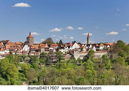 Rothenburg ob der Tauber, Romantische Strasse, Franken, Bayern, Deutschland, Europa View Large Photo Image Stock Photo - Rothenburg ob der Tauber, Romantische Strasse, Franken, Bayern, Deutschland, Europa. Fotosearch