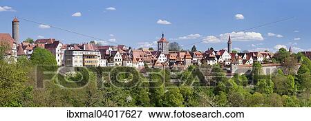 Rothenburg ob der Tauber, Romantische Strasse, Franken, Bayern, Deutschland, Europa View Large Photo Image Stock Photo - Rothenburg ob der Tauber, Romantische Strasse, Franken, Bayern, Deutschland, Europa. Fotosearch