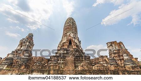 Stock Photo - Ruine, buddhistischer Tempel, Tha Wa Su Kri, Ayutthaya, Chang Wat Phra Nakhon Si Ayutthaya, Thailand, Asien. Fotosearch