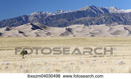 Sangre de Cristo Mountains, Great-Sand-Dunes-Nationalpark, Colorado, USA, Nordamerika View Large Photo Image Stock Photo - Sangre de Cristo Mountains, Great-Sand-Dunes-Nationalpark, Colorado, USA, Nordamerika. Fotosearch