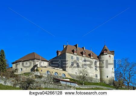Schloss Greyerz, Chateau de Gruyeres, Gruyeres, Kanton Fribourg, Schweiz, Europa View Large Photo Image Stock Photo - Schloss Greyerz, Chateau de Gruyeres, Gruyeres, Kanton Fribourg, Schweiz, Europa. Fotosearch