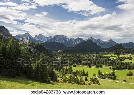 Schloss Neuschwanstein, Schwangau, Ostallgau, Allgau, Bayern, Deutschland, Europa View Large Photo Image Stock Image - Schloss Neuschwanstein, Schwangau, Ostallgau, Allgau, Bayern, Deutschland, Europa. Fotosearch