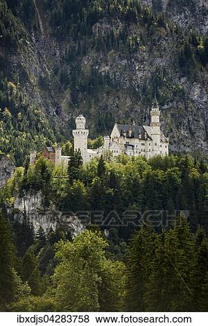Schloss Neuschwanstein, Schwangau, Ostallgau, Allgau, Bayern, Deutschland, Europa View Large Photo Image Stock Photo - Schloss Neuschwanstein, Schwangau, Ostallgau, Allgau, Bayern, Deutschland, Europa. Fotosearch