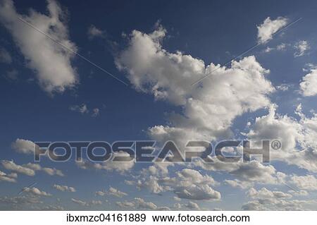 Schonwetterwolken, Cumulus humilis, Deutschland, Europa View Large Photo Image Stock Photo - Schonwetterwolken, Cumulus humilis, Deutschland, Europa. Fotosearch
