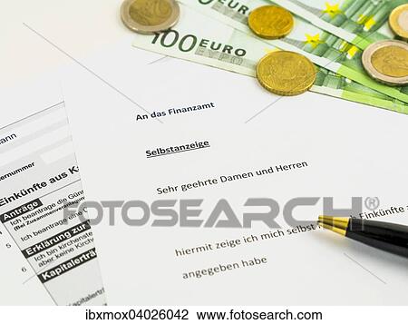 Selbstanzeige, Steuerbetrug, Steuernachzahlung, unversteuerte Einkunfte aus Kapitalvermogen View Large Photo Image Stock Image - Selbstanzeige, Steuerbetrug, Steuernachzahlung, unversteuerte Einkunfte aus Kapitalvermogen. Fotosearch