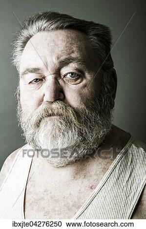 Senior, dick, mit Vollbart und im Unterhemd, Portrait, Deutschland, Europa View Large Photo Image Stock Image - Senior, dick, mit Vollbart und im Unterhemd, Portrait, Deutschland, Europa. Fotosearch