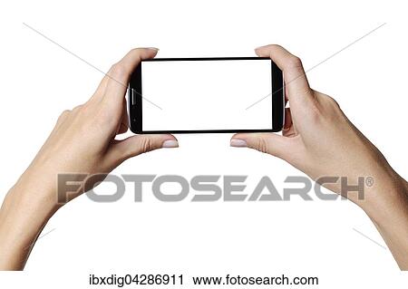 Smartphone mit leerem Bildschirm View Large Photo Image Stock Image - Smartphone mit leerem Bildschirm. Fotosearch
