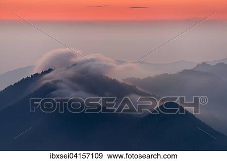Sonnenaufgang uber den Bayerischen Alpen, Herzogstand, Oberbayern, Bayern, Deutschland, Europa View Large Photo Image Stock Photo - Sonnenaufgang uber den Bayerischen Alpen, Herzogstand, Oberbayern, Bayern, Deutschland, Europa. Fotosearch