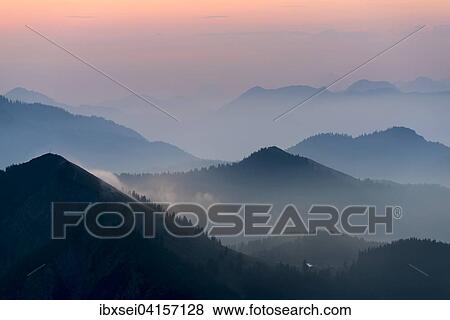 Sonnenaufgang uber den Bayerischen Alpen, Herzogstand, Oberbayern, Bayern, Deutschland, Europa View Large Photo Image Stock Photo - Sonnenaufgang uber den Bayerischen Alpen, Herzogstand, Oberbayern, Bayern, Deutschland, Europa. Fotosearch