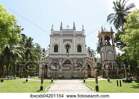 Picture - St. Benedict Kirche, Waikkal, Westprovinz, Sri Lanka, Asien. Fotosearch