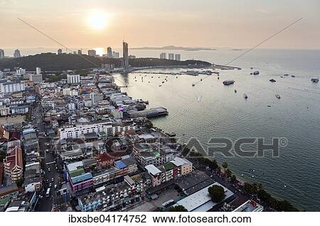 Stadtansicht, Bucht von Pattaya, Pattaya, Provinz Chon Buri, Thailand, Asien View Large Photo Image Stock Image - Stadtansicht, Bucht von Pattaya, Pattaya, Provinz Chon Buri, Thailand, Asien. Fotosearch