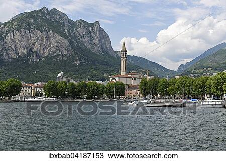 Stadtansicht mit Kirche San Nicolo, Lecco, Comer See, Lago di Como, Lombardei, Italien, Europa View Large Photo Image Stock Image - Stadtansicht mit Kirche San Nicolo, Lecco, Comer See, Lago di Como, Lombardei, Italien, Europa. Fotosearch