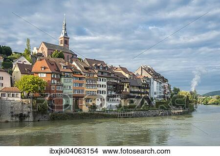 Stadtansicht mit Rhein, Laufenburg, Schwarzwald, Baden-Wurttemberg, Deutschland, Europa View Large Photo Image Picture - Stadtansicht mit Rhein, Laufenburg, Schwarzwald, Baden-Wurttemberg, Deutschland, Europa. Fotosearch