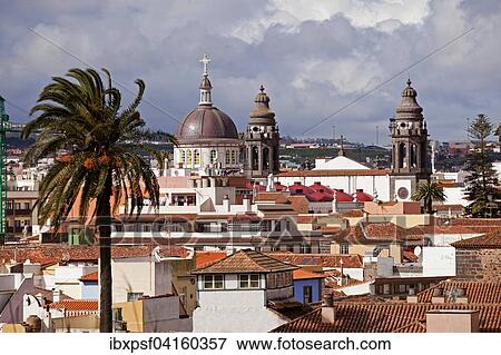 Stadtansicht San Cristobal de La Laguna, Teneriffa, Kanarische Inseln, Spanien, Europa View Large Photo Image Stock Photo - Stadtansicht San Cristobal de La Laguna, Teneriffa, Kanarische Inseln, Spanien, Europa. Fotosearch