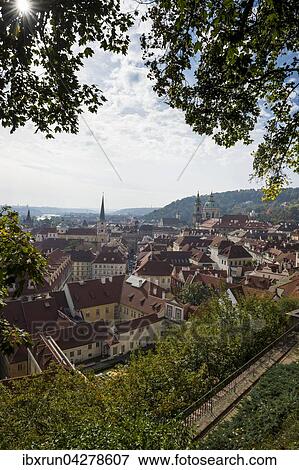 Stock Photo - Stadtansicht von der Prager Burg, Prag, Tschechien, Europa. Fotosearch