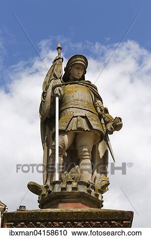 Statue Heiliger Florian am Floriansplatz, Hassfurt, Mainfranken, Unterfranken, Franken, Bayern, Deutschland, Europa View Large Photo Image Stock Image - Statue Heiliger Florian am Floriansplatz, Hassfurt, Mainfranken, Unterfranken, Franken, Bayern, Deutschland, Europa. Fotosearch