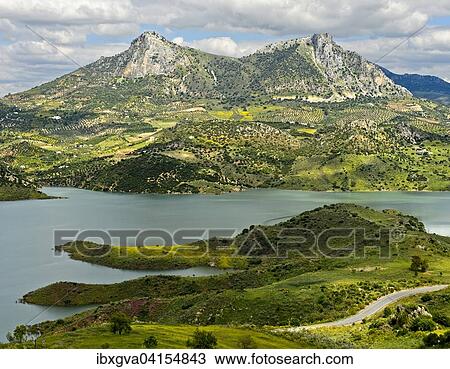 Stausee Zahara-El Gastor, Zahara de la Sierra, Sierra de Grazalemaz, Andalusien, Spanien, Europa View Large Photo Image Stock Image - Stausee Zahara-El Gastor, Zahara de la Sierra, Sierra de Grazalemaz, Andalusien, Spanien, Europa. Fotosearch