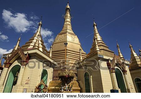 Sule Pagode, Yangon, Myanmar, Asien View Large Photo Image Stock Image - Sule Pagode, Yangon, Myanmar, Asien. Fotosearch