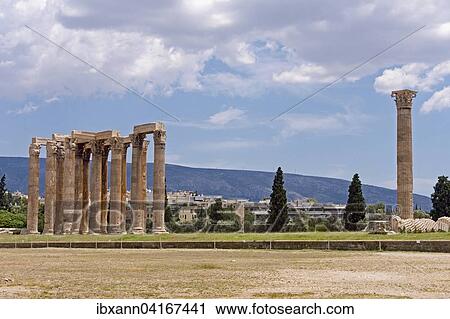 Tempel des olympischen Zeus, Olympieion, Athen, Griechenland, Europa View Large Photo Image Stock Image - Tempel des olympischen Zeus, Olympieion, Athen, Griechenland, Europa. Fotosearch