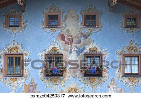 Tiroler Bauernhaus mit Luftlmalerei, St. Johann, Tirol, Osterreich, Europa View Large Photo Image Stock Photo - Tiroler Bauernhaus mit Luftlmalerei, St. Johann, Tirol, Osterreich, Europa. Fotosearch