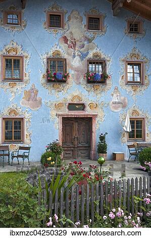 Tiroler Bauernhaus mit Luftlmalerei, St. Johann, Tirol, Osterreich, Europa View Large Photo Image Stock Photo - Tiroler Bauernhaus mit Luftlmalerei, St. Johann, Tirol, Osterreich, Europa. Fotosearch