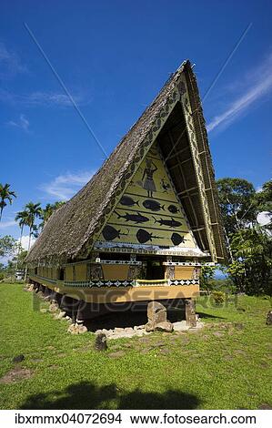 Traditionelles Bai, Mannerhaus, Babeldaob, Palau, Ozeanien View Large Photo Image Picture - Traditionelles Bai, Mannerhaus, Babeldaob, Palau, Ozeanien. Fotosearch