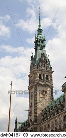 Turm am Rathaus, Hansestadt, Hamburg, Deutschland, Europa View Large Photo Image Stock Photo - Turm am Rathaus, Hansestadt, Hamburg, Deutschland, Europa. Fotosearch