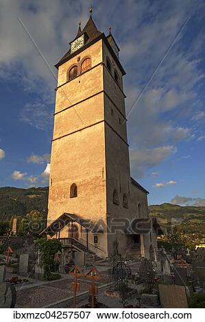 Turm der Liebfrauenkirche im Abendlicht, Kitzbuhel, Tirol, Osterreich, Europa View Large Photo Image Stock Photo - Turm der Liebfrauenkirche im Abendlicht, Kitzbuhel, Tirol, Osterreich, Europa. Fotosearch