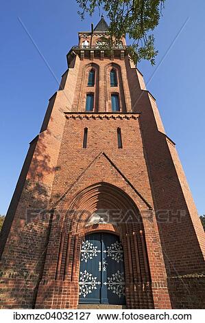 Turm der Neugotischen Stadtkirche Wustrow von 1873, Mecklenburg-Vorpommern, Deutschland, Europa View Large Photo Image Stock Photo - Turm der Neugotischen Stadtkirche Wustrow von 1873, Mecklenburg-Vorpommern, Deutschland, Europa. Fotosearch