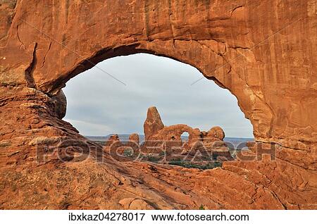 Turret Arch durch North Window, Arches National Park, Moab, Utah, USA, Nordamerika View Large Photo Image Stock Photo - Turret Arch durch North Window, Arches National Park, Moab, Utah, USA, Nordamerika. Fotosearch