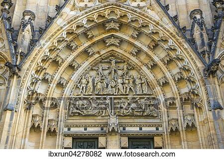 Tympanon, Eingangsportal, Veitsdom, Prager Burg, Prag, Tschechien, Europa View Large Photo Image Stock Image - Tympanon, Eingangsportal, Veitsdom, Prager Burg, Prag, Tschechien, Europa. Fotosearch