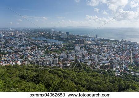 Stock Image - Uberblick uber die Stadt, V??ng Tau, Provinz Ba Rß? ïa-V??ng Tau, Vietnam, Asien. Fotosearch