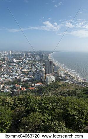 Stock Image - Uberblick uber die Stadt, V??ng Tau, Provinz Ba Rß? ïa-V??ng Tau, Vietnam, Asien. Fotosearch