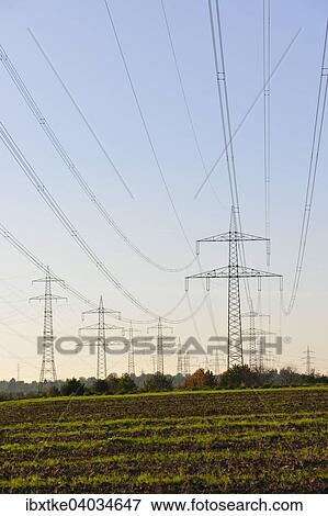 Uberlandleitungen, bei Waiblingen, Baden-Wurttemberg, Deutschland, Europa View Large Photo Image Stock Photo - Uberlandleitungen, bei Waiblingen, Baden-Wurttemberg, Deutschland, Europa. Fotosearch