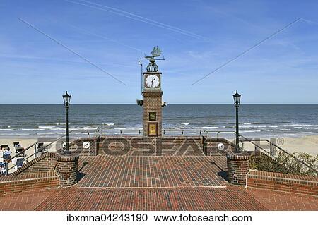 Uhrtreppe am Strand, Wangerooge, Friesland, Niedersachsen, Deutschland, Europa View Large Photo Image Stock Image - Uhrtreppe am Strand, Wangerooge, Friesland, Niedersachsen, Deutschland, Europa. Fotosearch