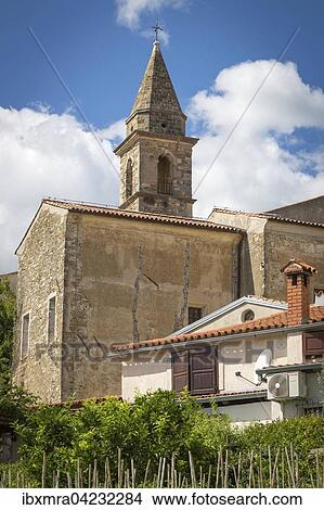 Venezianische Kirche Crkva Blazene Djevice Marije dei Servi, vorne Weinstocke, Motovun, Istrien, Kroatien, Europa View Large Photo Image Picture - Venezianische Kirche Crkva Blazene Djevice Marije dei Servi, vorne Weinstocke, Motovun, Istrien, Kroatien, Europa. Fotosearch