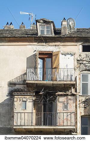 Verfallenes Haus Corte Korsika Frankreich Europa Picture