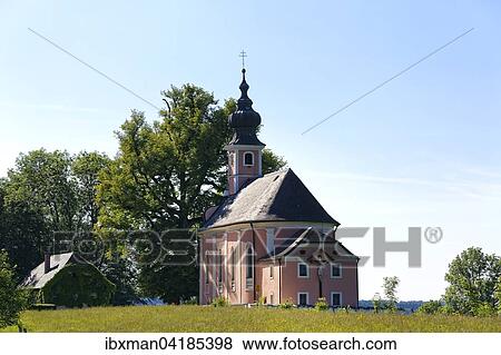 Stock Photo - Wallfahrtskirche Maria Muhlberg, Waging am See, Chiemgau, Oberbayern, Bayern, Deutschland, Europa. Fotosearch