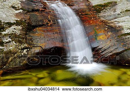 Wasserfall in Herbstlandschaft, Heihe Nationalpark, Qinling Gebirge, Provinz Shaanxi, China, Asien View Large Photo Image Picture - Wasserfall in Herbstlandschaft, Heihe Nationalpark, Qinling Gebirge, Provinz Shaanxi, China, Asien. Fotosearch