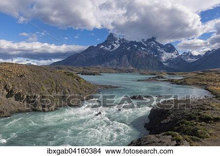 Wasserfall, Nationalpark Torres del Paine, Patagonien, Chile, Sudamerika View Large Photo Image Picture - Wasserfall, Nationalpark Torres del Paine, Patagonien, Chile, Sudamerika. Fotosearch