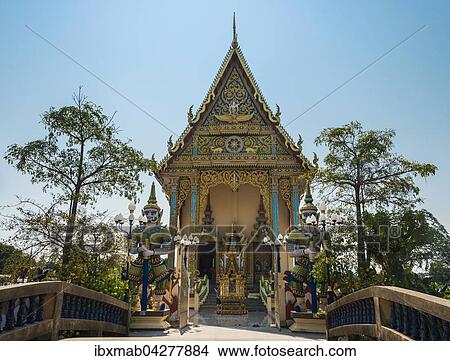 Picture - Wat Plai Laem Tempel in Ban Bo Phut, Insel Ko Samui, Thailand, Asien. Fotosearch