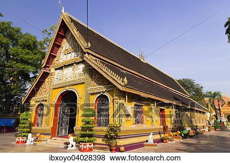 Stock Photo - Wat Si Muang, Vientiane, Prafektur Vientiane, Laos, Asien. Fotosearch