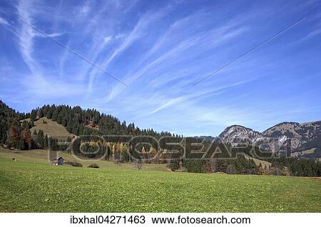 Weide und Wolkenformation, Bruck bei Bad Hindelang, Herbststimmung, Allgau, Bayern, Deutschland, Europa View Large Photo Image Stock Image - Weide und Wolkenformation, Bruck bei Bad Hindelang, Herbststimmung, Allgau, Bayern, Deutschland, Europa. Fotosearch
