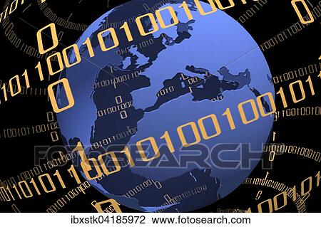 Weltkugel mit Binarcode View Large Photo Image Stock Image - Weltkugel mit Binarcode. Fotosearch