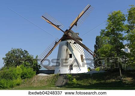 Windmuhle, Podersdorf am Neusiedler See, Burgenland, Osterreich, Europa View Large Photo Image Stock Photo - Windmuhle, Podersdorf am Neusiedler See, Burgenland, Osterreich, Europa. Fotosearch