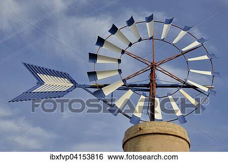 Windrad, bei Palma de Mallorca, Mallorca, Balearen, Spanien, Europa View Large Photo Image Stock Photograph - Windrad, bei Palma de Mallorca, Mallorca, Balearen, Spanien, Europa. Fotosearch
