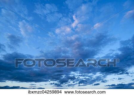 Wolkenhimmel bei Dammerung, Bayern, Deutschland, Europa View Large Photo Image Picture - Wolkenhimmel bei Dammerung, Bayern, Deutschland, Europa. Fotosearch