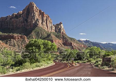 Zion Canyon Scenic Drive, links Bridge Mountain, Zion Nationalpark, Utah, USA, Nordamerika View Large Photo Image Stock Image - Zion Canyon Scenic Drive, links Bridge Mountain, Zion Nationalpark, Utah, USA, Nordamerika. Fotosearch
